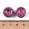Bohemian Style Printed Schima Wood Beads WOOD-T032-31E-3