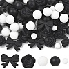 40Pcs 5 Styles Food Grade Eco-Friendly Silicone Focal Beads SIL-YW0002-47-1