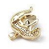 Real 18K Gold Plated Rack Plating Brass Micro Pave Clear Cubic Zirconia Pendants KK-C015-13G-06-3