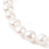 Synthetic Howlite Chips & Natural Pearl Stretch Bracelet for Women BJEW-JB07654-02-4