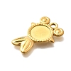 304 Stainless Steel Pendant Cabochon Settings STAS-E545-04E-G-2