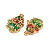 304 Stainless Steel Enamel Pendants STAS-Z140-08G-2