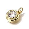 Brass Glass Pendants KK-C262-26G-2