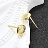 Brass Stud Earrings LS-EJEW-H157-01G-03-3