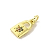 Brass Micro Pave Cubic Zirconia Charms KK-M283-28C-02-2