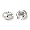 Non-Tarnish 304 Stainless Steel Plain Thick Hoop Earrings EJEW-Z026-09P-2