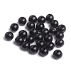 12MM Black Chunky Bubblegum Acrylic Round Solid Beads X-PAB705Y-7-2