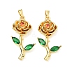 Brass Micro Pave Cubic Zirconia Pendants KK-G533-05G-1