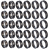 30Pcs 6 Styles 201 Stainless Steel Grooved Finger Ring Settings STAS-ME0003-12EB-1