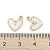 304 Stainless Steel Pave Shell Heart Charms STAS-L022-403G-3