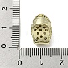Brass Micro Pave Black Cubic Zirconia Beads ZIRC-P119-01G-3