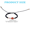 1Pc Sport Theme Acylic & Alloy Braided Bead Bracelets BJEW-LP0003-23B-2