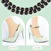   4Pcs 2 Colors Round Resin Imitation Pearl Anti-Loose High Heel Shoelaces AJEW-PH0011-56B-4