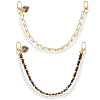 2Pcs 2 Colors PU Leather & Plastic Pearl  Phone Hand Strap Chains AJEW-CN0003-47B-1