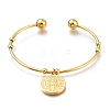 201 Stainless Steel Cuff Bangles BJEW-M284-04-1-2