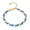 Braided Round Polyester Cord Bracelet Makings FB-CBAEDA0-01G-29-1