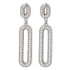 Brass Micro Pave Cubic Zirconia Dangle Stud Earrings EJEW-H014-17P-07-1