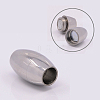 Tarnish Resistant 304 Stainless Steel Magnetic Clasps with Glue-in Ends STAS-E006-94-1