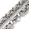 Non-Tarnish 201 Stainless Steel Byzantine Chain Necklaces NJEW-H033-04P-A-2