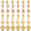48Pcs 6 Styles Brass Charms KK-SC0007-29-1