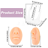 Soft Silicone Nose Flexible Model Body Part Displays with Acrylic Stands ODIS-WH0002-20-2