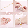 3Pcs 2 Holes Brass Slide Lock Clasps KK-BBC0027-60A-6