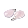 Natural Rose Quartz Pendants G-D084-01P-B15-3