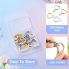 8Pcs 3 Styles 304 Stainless Steel Keychain Clasps STAS-TA0004-78-5