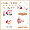 2Pcs Handmade Porcelain Mug Cup Decoration PORC-TA0001-55E-5