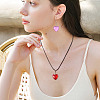 18Pcs 9 Colors Glass Heart Pendants GLAA-TA0003-29-8