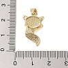 Brass Micro Pave Clear Cubic Zirconia Pendant KK-I712-33G-3