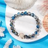 8mm Round Dyed Natural Jade Imitation K2 Stone Stretch Bracelets BJEW-JB10496-2