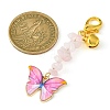 Alloy Enamel Butterfly Pendant Decoration HJEW-JM01555-01-3