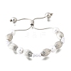 Brass Beads Slider Bracelets for Women BJEW-D317-01P-4