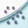 Half Drilled Czech Crystal Rhinestone Pave Disco Ball Beads RB-A059-H8mm-PP9-371-6