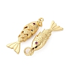 Rack Plating Brass Micro Pave Cubic Zirconia Pendants KK-M309-38B-G-2