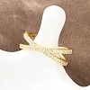 Brass Micro Pave Cubic Zirconia Finger Rings RJEW-D340-01G-02-5
