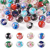 40Pcs 8 Colors Handmade Gold Sand Lampwork Beads Strands LAMP-YS0001-01-2