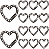 20Pcs Zinc Alloy Rhinestone Spring Gate Rings FIND-SP0004-36B-1