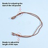 Gorgecraft 6Pcs 6 Colors Adjustable Braided Waxed Cord Macrame Pouch Necklace Making MAK-GF0001-01-4