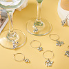 48Pcs 24 Style 12 Constellations Alloy Wine Glass Charms with Rhinestone AJEW-TAC00002-19