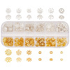 240Pcs 12 Style Alloy & Iron & Brass Bead Caps DIY-AR0003-74-1