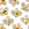 12Pcs 6 Colors Alloy Enamel Charms ENAM-YW0002-75-2