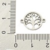 Non-Tarnish 201 Stainless Steel Connector Charms STAS-M015-18P-3