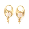 Brass Stud Earring Findings KK-P239-05G-1