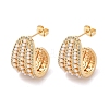 Brass Stud Earrings KK-U058-68G-4