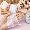 3 Rolls 3 Colors Flat Rainbow Color Organza Ribbon OCOR-TA0001-47-6
