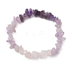 Natural AmethystChips Beaded Stretch Bracelets for Women BJEW-TA00557-01-2