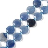 Dyed & Heated Natural Blue Aventurine Beads Strands G-C116-A57-01-2