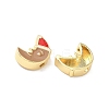 Christmas Brass Enamel Beads KK-I474-G16-2